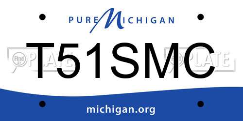 T51SMC Michigan License Plate