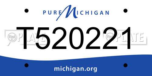 T520221 Michigan License Plate
