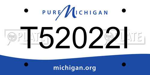 T52022I Michigan License Plate