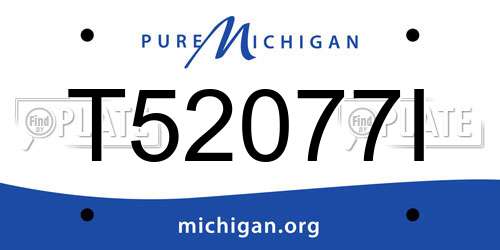 T52077I Michigan License Plate