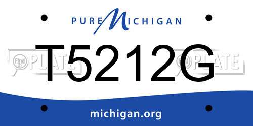 T5212G Michigan License Plate