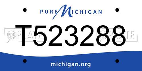 T523288 Michigan License Plate