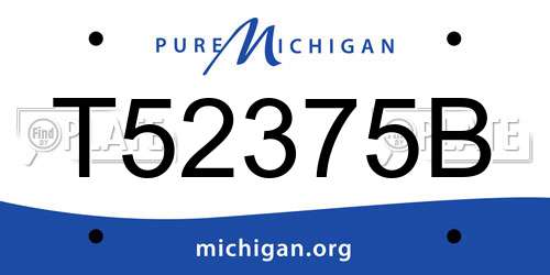 T52375B Michigan License Plate