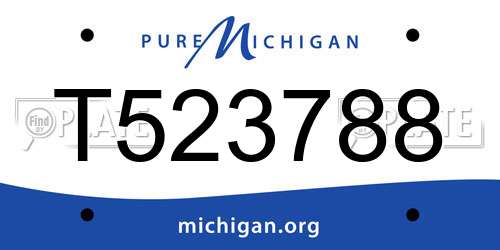 T523788 Michigan License Plate