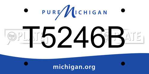 T5246B Michigan License Plate