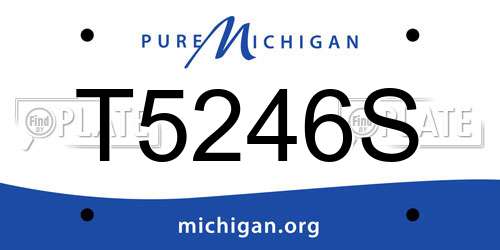 T5246S Michigan License Plate