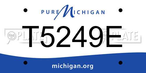 T5249E Michigan License Plate