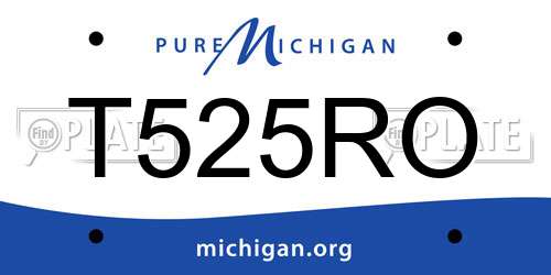 T525RO Michigan License Plate