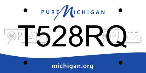 T528RQ Michigan License Plate