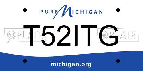 T52ITG Michigan License Plate