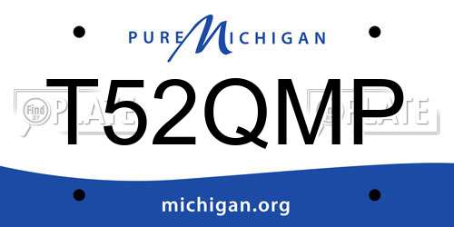 T52QMP Michigan License Plate