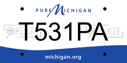 T531PA Michigan License Plate