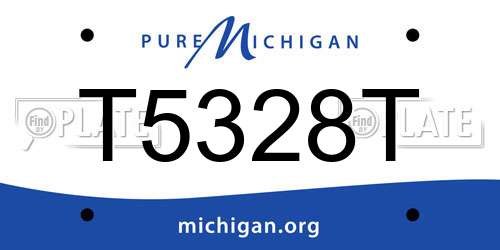 T5328T Michigan License Plate