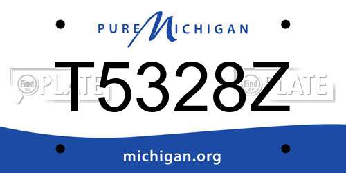T5328Z Michigan License Plate