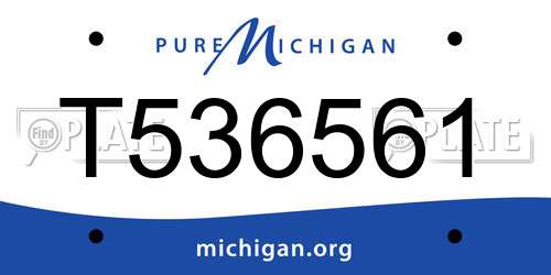 T536561 Michigan License Plate