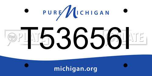 T53656I Michigan License Plate