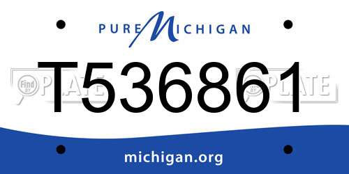T536861 Michigan License Plate