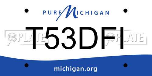 T53DFI Michigan License Plate