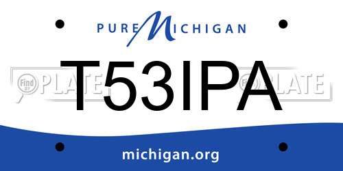 T53IPA Michigan License Plate