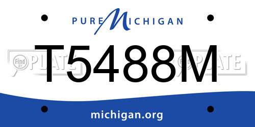 T5488M Michigan License Plate