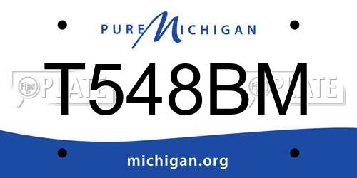 T548BM Michigan License Plate