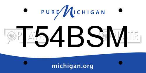 T54BSM Michigan License Plate
