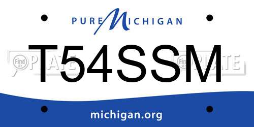 T54SSM Michigan License Plate