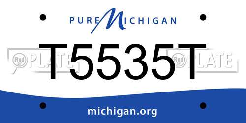 T5535T Michigan License Plate