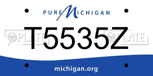 T5535Z Michigan License Plate