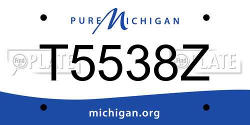 T5538Z Michigan License Plate