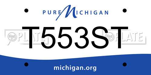 T553ST Michigan License Plate