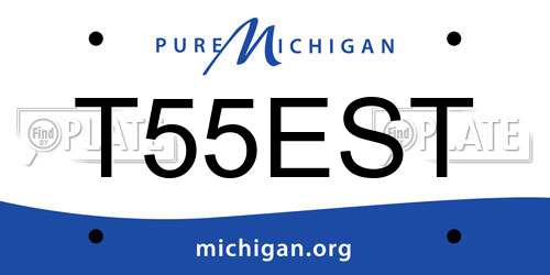 T55EST Michigan License Plate