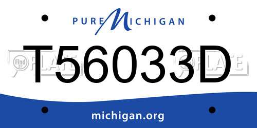 T56033D Michigan License Plate