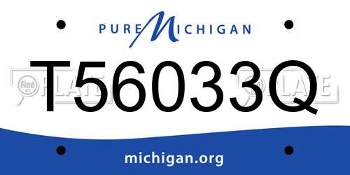 T56033Q Michigan License Plate
