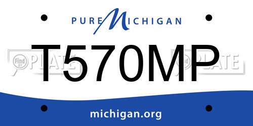 T570MP Michigan License Plate