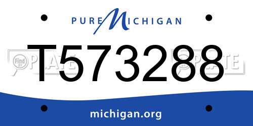 T573288 Michigan License Plate