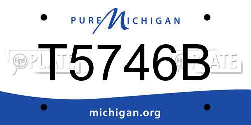 T5746B Michigan License Plate