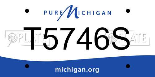 T5746S Michigan License Plate