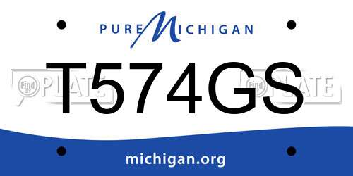 T574GS Michigan License Plate