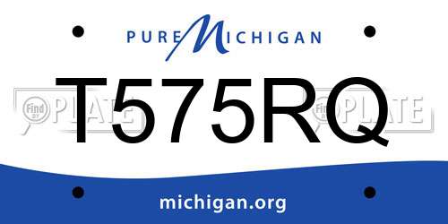 T575RQ Michigan License Plate