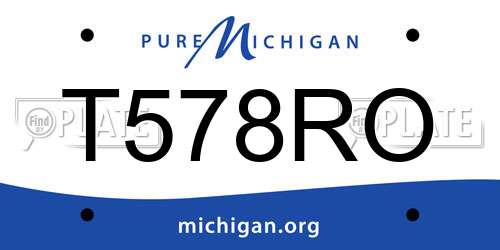 T578RO Michigan License Plate