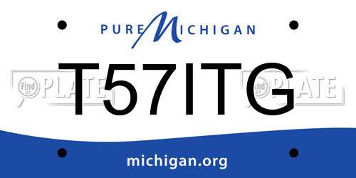 T57ITG Michigan License Plate