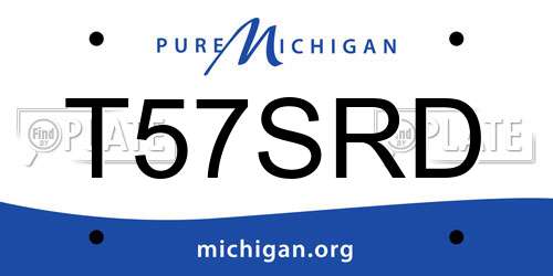 T57SRD Michigan License Plate