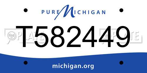 T582449 Michigan License Plate