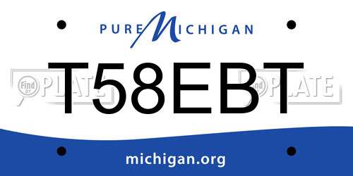 T58EBT Michigan License Plate