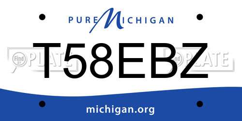 T58EBZ Michigan License Plate