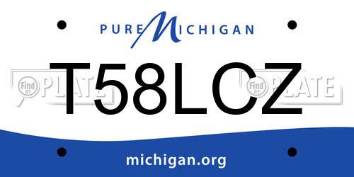 T58LCZ Michigan License Plate