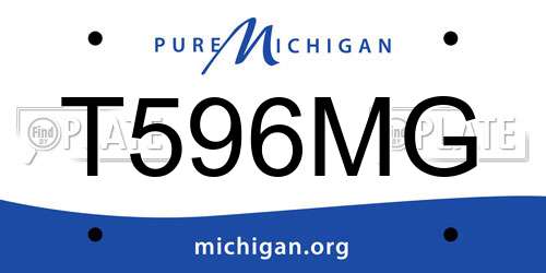 T596MG Michigan License Plate