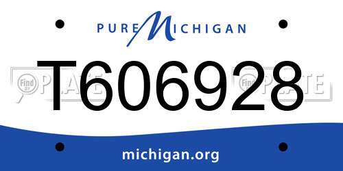 T606928 Michigan License Plate
