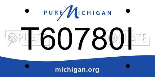 T60780I Michigan License Plate